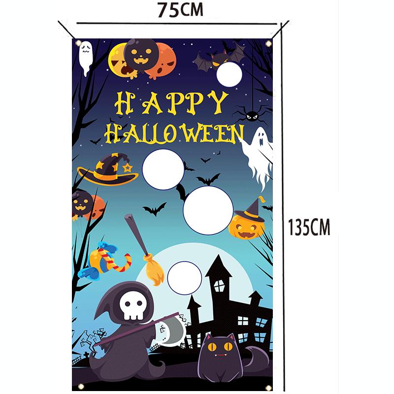 Halloween Joker Game Sandbag Flag Throwing Banner Sandbag Game Flag Hanging Support