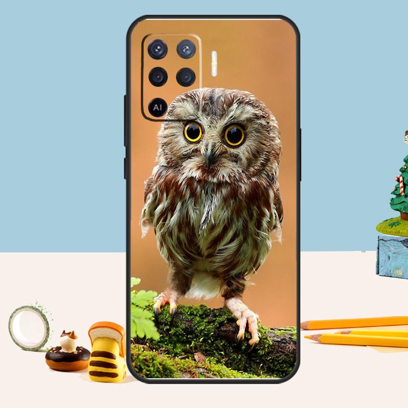 Animal Owl For OPPO A98 A78 A58 A53 A54 A57 S A52 A72 A17 A77 A74 A94 A5 A9 A53 A15 A16 A76 A96 Case