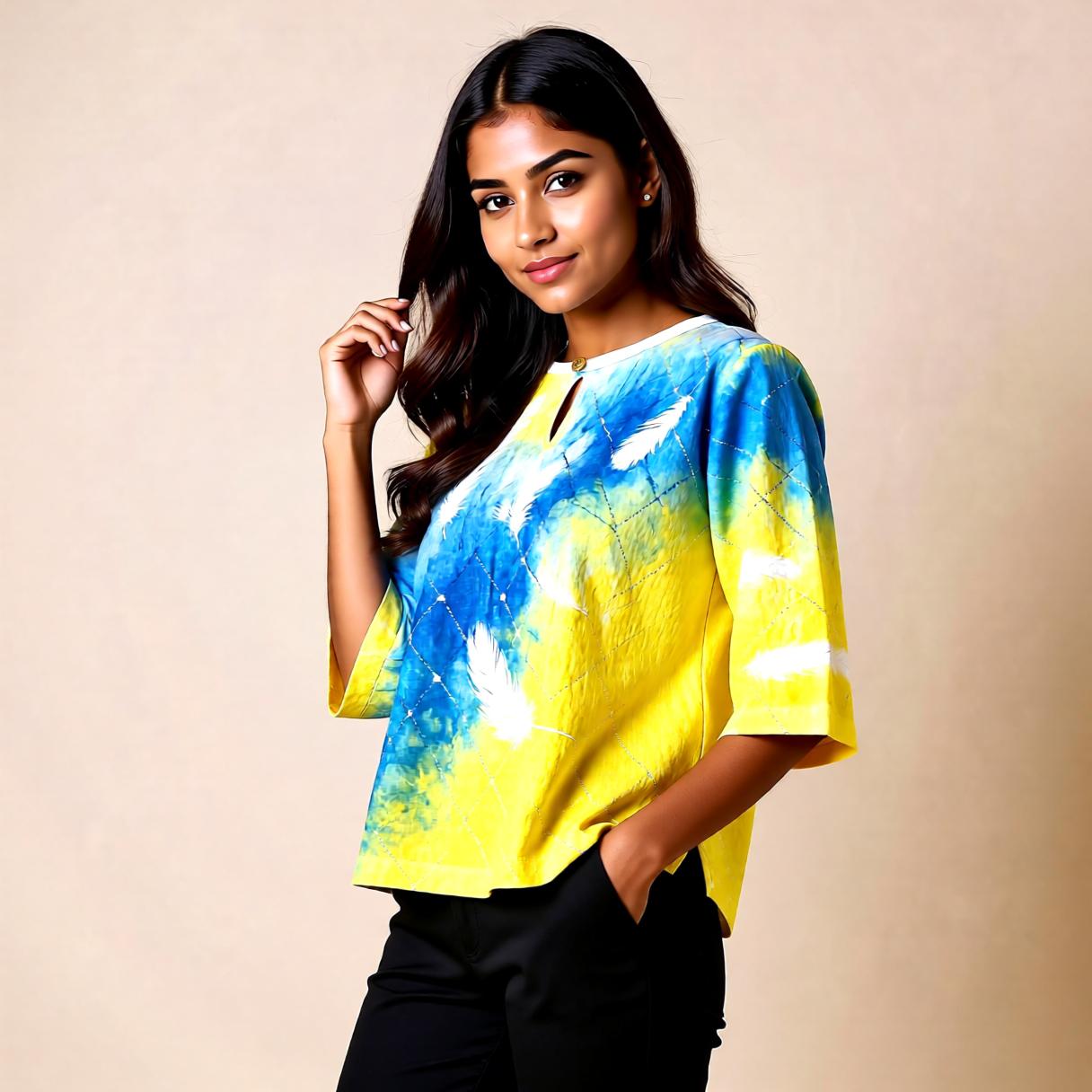 

Винтажная повседневная блузка, для женщин, эластичный лен, цветочный принт, круглый вырез, рукава три четверти, элегантный свободный топ 5XL красный