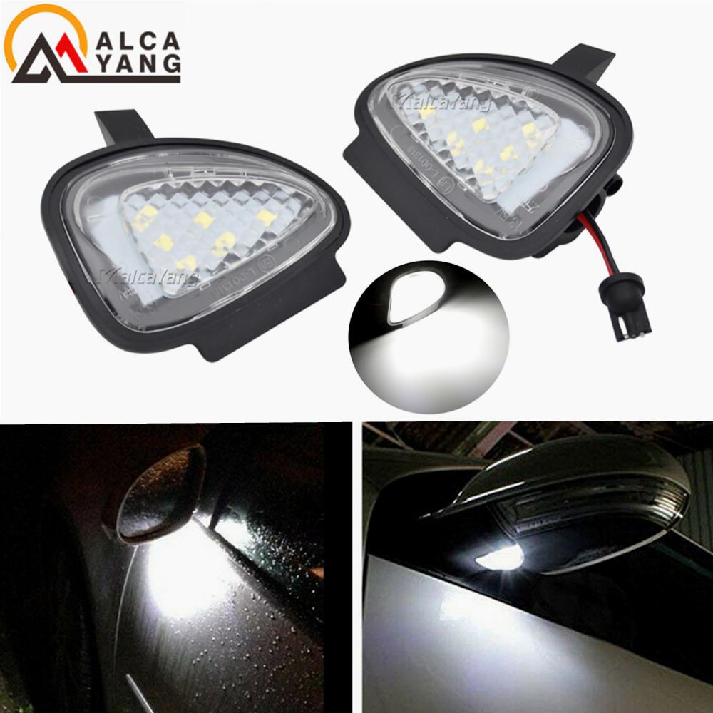 2PCs CANbus Led Under Side Mirror Puddle Light Module for VW Golf MK6 6 MKVI C45 Cabriolet White Led Lamp