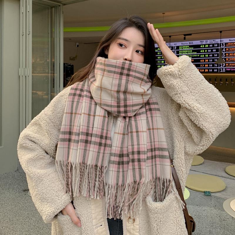 Qiandongge scarf Korean version ins autumn and winter new women's high-end simple and versatile scarf student fashion scarf