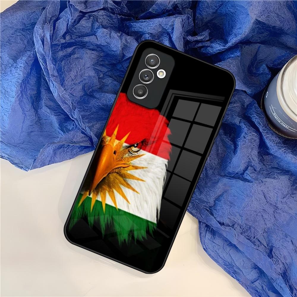 Kurdistan Flagge Handyhülle für Samsung S25 S24 S30 S21 S23 S20 S22 Fe S10 E S9 Note 20 Pro Ultra Plus Glas Hülle
