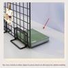 Display Rack Modern Grid Display Rack with Base Grid Frame Storage Rack Metal Jewelry Booth Rack Art Photo Display