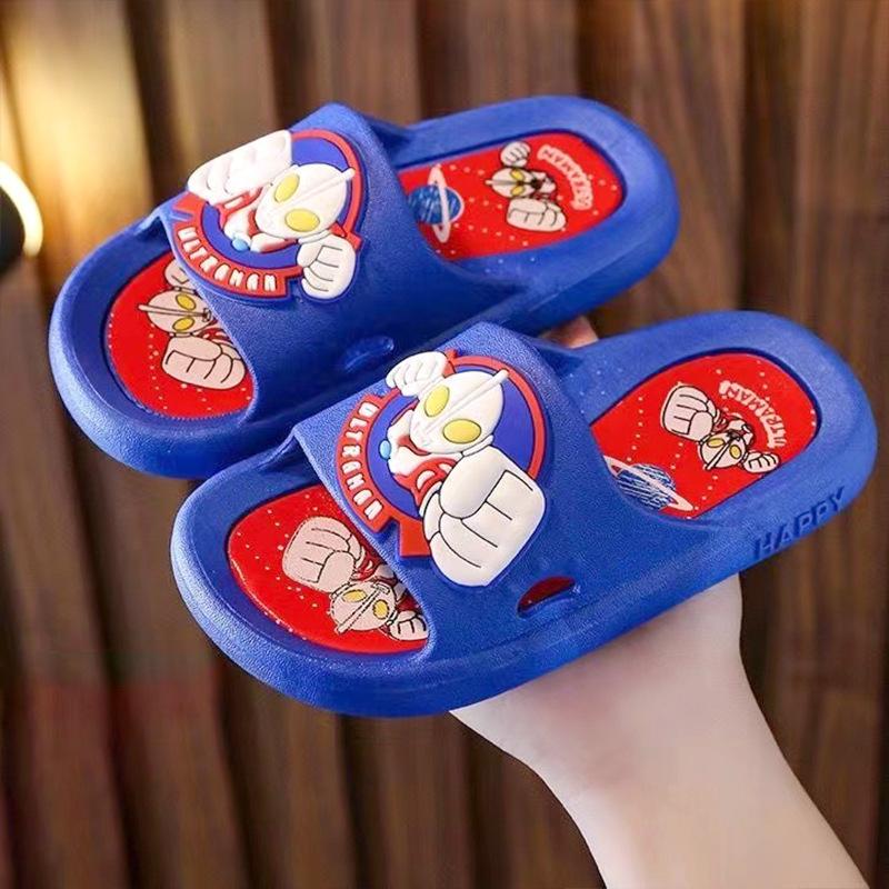 

New Summer Children s Shoes Sandals Ultraman Slippers Soft-soled non-slip shoes for boys aged 6-12 24-25Code（Inner Length1
