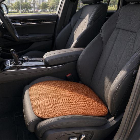 Handwoven Rattan Seat Cushion, Summer Breathable Square Chair Mat, Anti-slip Cooling Sitting Pad for Dining & Office Chairs
