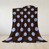 Braun Blaue Punkte Flanelldecke Warm Weich Halloween Weihnachten Sofa Warm Gemütlich Dekorative Deko Geschenk für Alle Jahreszeiten