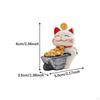Lucky Cat Decoration, Cartoon Animal Sculpture for Party Gift and Entryway Display