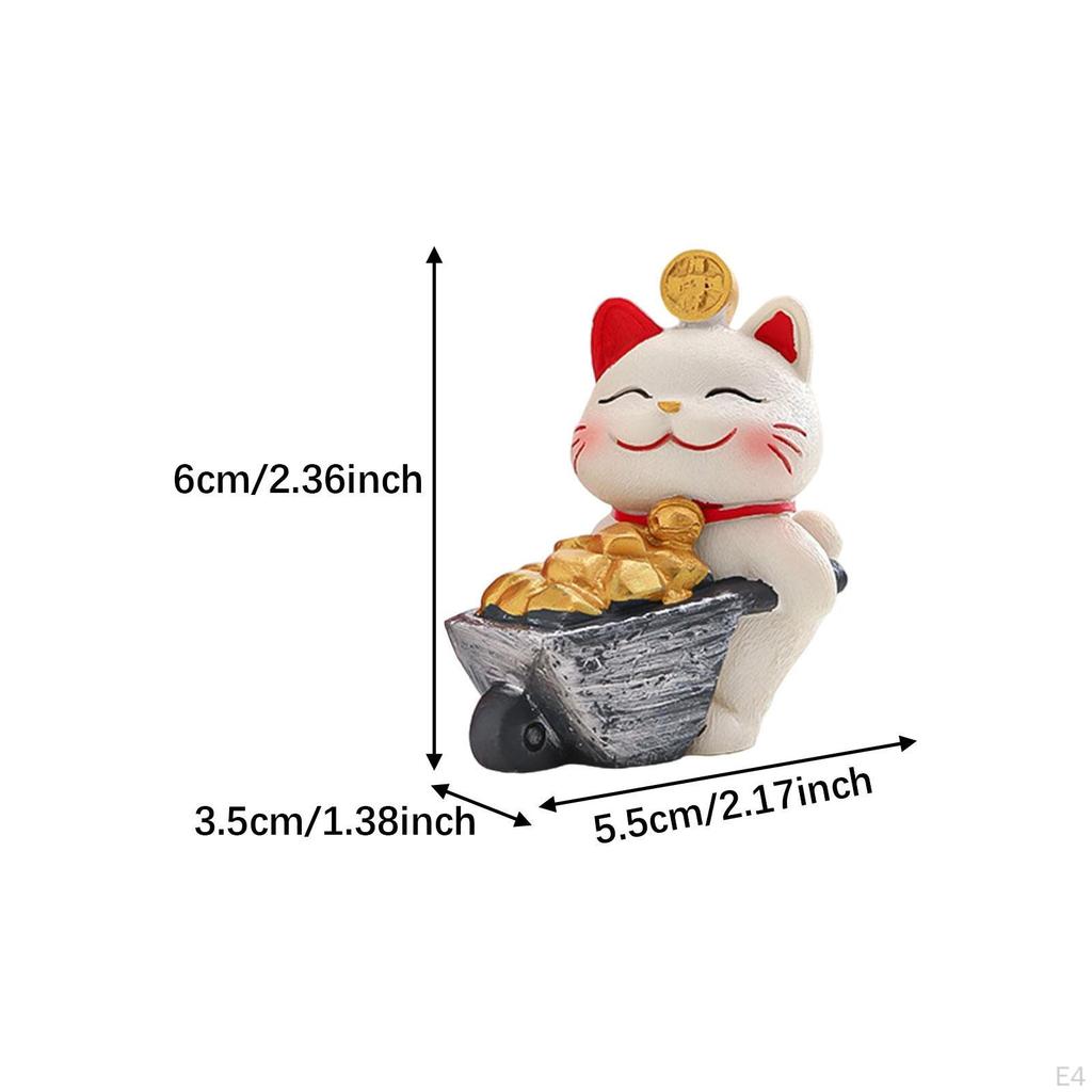 Lucky Cat Decoration, Cartoon Animal Sculpture for Party Gift and Entryway Display
