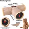 Pet Play Tube for Kittens, Puppy, Rabbits, Guinea Pigs, Suede Fabric Collapsible Cat Tunnel with Interactive Fringe Design for Indoor Exercise