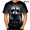 Summer Men's T-shirt 3D Printed Fun Raccoon Casual Comfortable Trendy Street Short Sleeve Plus Size Round Neck Top