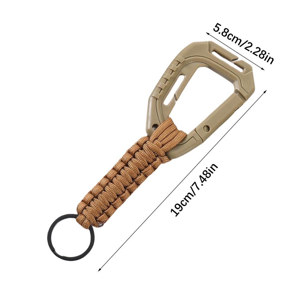 Outdoor Parachute Rope Carabiner ABS Hook Anti-lost Key Chain Water Bottle Hanging Buckle Backpack Carabiner Hiking Gadgets