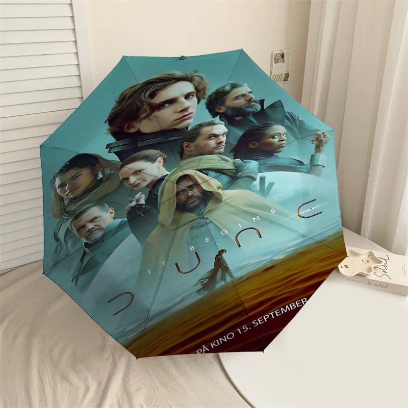 

1pc Dune It Begins Automatic Open/Close Umbrella Compact Folding Umbrella with 8-Rib Shaft lightweight esign, for Women/Men1141A