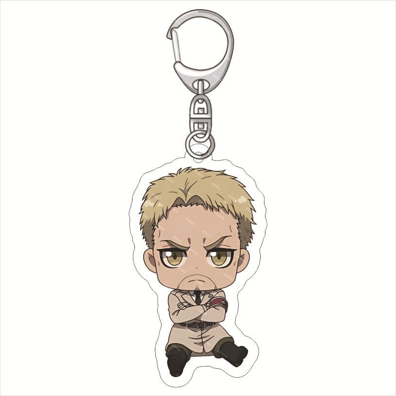 Attack On Titan Acrylic Lovely Keychain Classic Anime Jewelry Friend Gift Bag Charm Keyring Souvenir Creative Key Chain Pendant