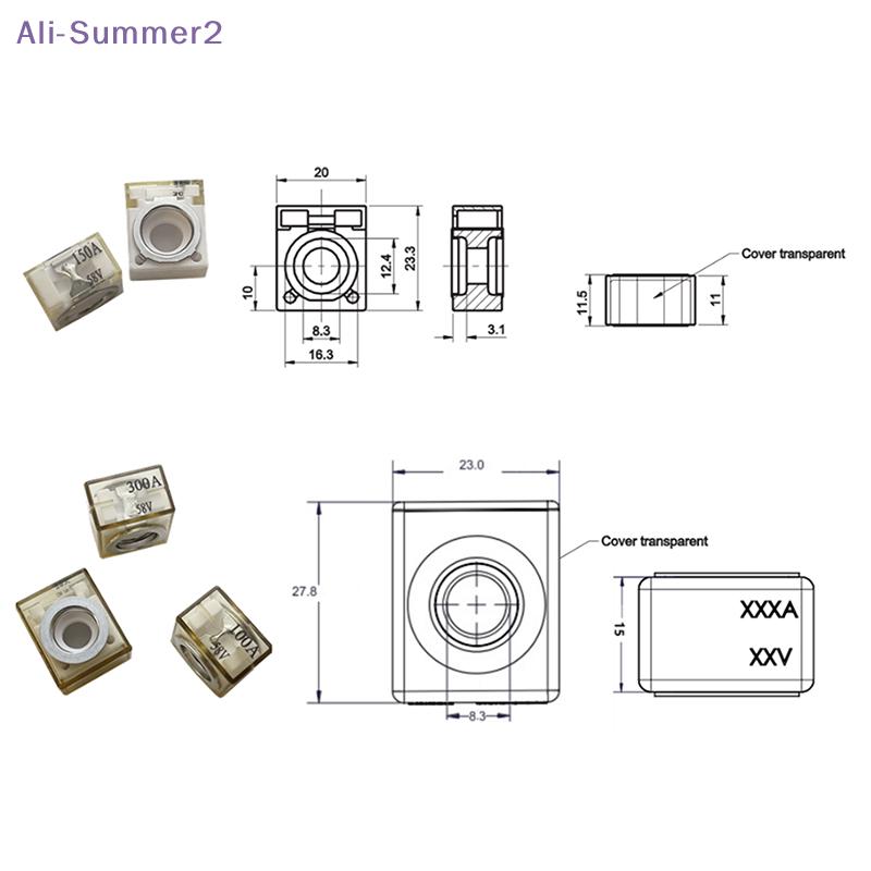 {Summer2} 30A-600A Battery Terminal Mount Fuse Block Kit 58V With Single Stud 5/16" Marine Rated Battery Fuse For Boat Truck RV