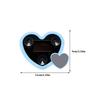 Car LED Lights Interior Solar Heart Shaped Decorative Window Lamp Neon Ambient Light For Triangle Window Decor Automotive