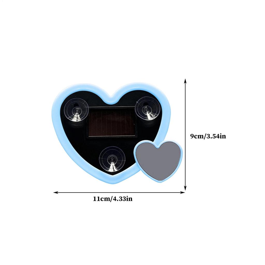Car LED Lights Interior Solar Heart Shaped Decorative Window Lamp Neon Ambient Light For Triangle Window Decor Automotive