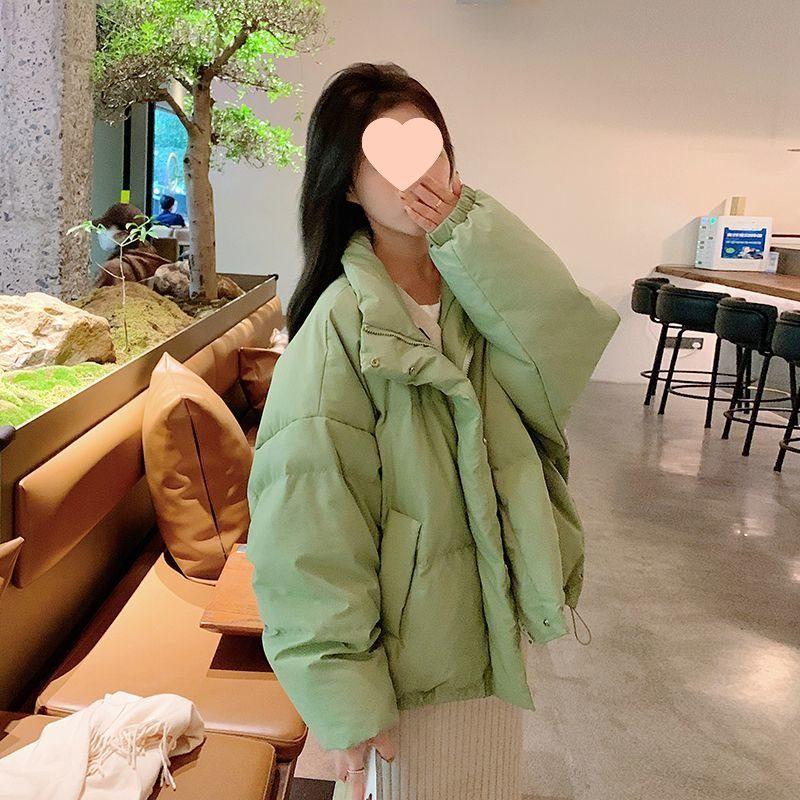 2024 Frühling/Sommer Damen Stehkragen Baumwolljacke - Locker, Dick, Warm, Kurze Oberbekleidung