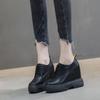 Fashion 11CM Genuine Leather Platform Wedge Sneaker Women Shoes Hidden Heels Women Ankle Boots Autumn Spring Winter plush Warm Boots