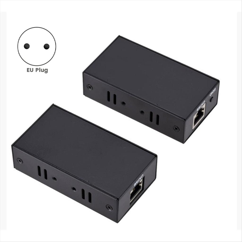 60M -Compatible Extender RJ45 Ports HD 1080P Network Extender By CAT5e CAT6 LAN Extensor for TV Box PC EU PLUG