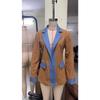 Women's Elegant Fashion Slim Fit Long Sleeve Splice Jacket, Casual Versatile Outerwear for Spring and Autumn