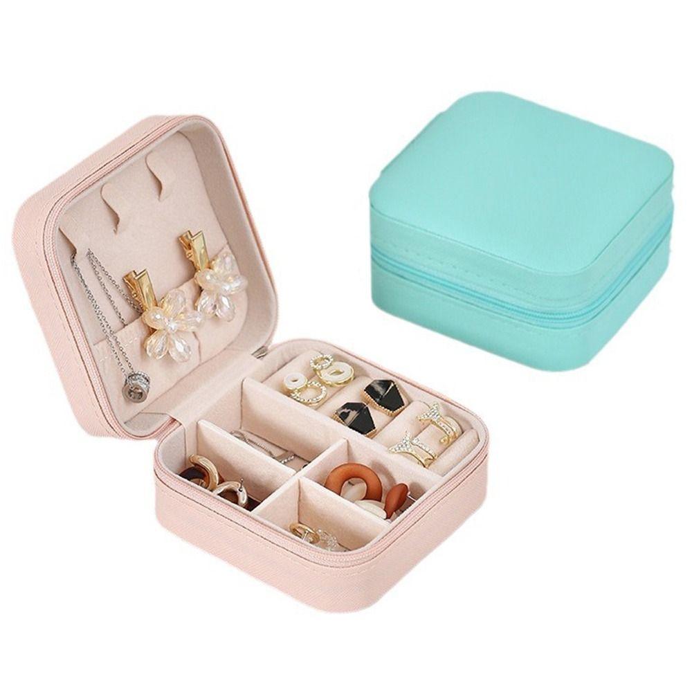 PU Leather Jewelry Box Mini Size Portable Jewelry Box Portable Jewelry Storage Box Home Use