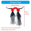Devil Horn Flower Headband with Veil Cosplay Costume Hairband Dark Series Hairhoop Day of the Death Hairband for Women