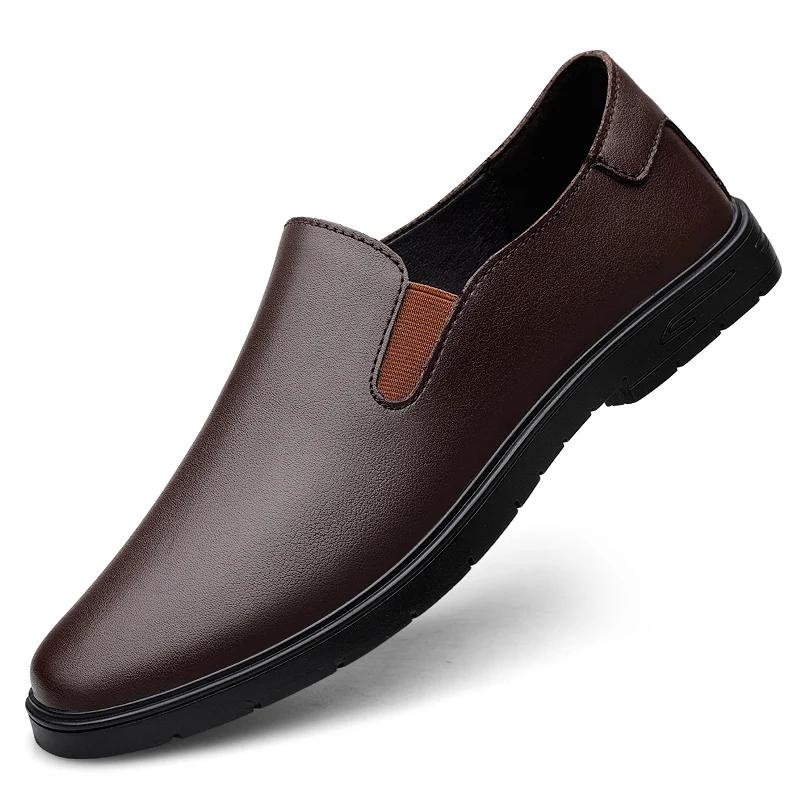 Hochwertige Herren Slipper Echtes Leder Outdoor Freizeitschuhe Allround Herren Bequeme Sneaker Klassische Herren Slipper