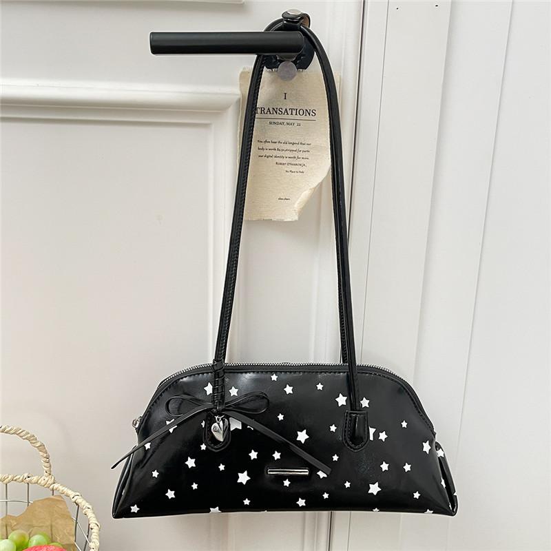 New PU Stars Bow Zipper Sweet Bag Exquisite Texture Fashion Shoulder Bags 2026 High Quality Affordable Luxury Satchels Bags