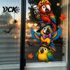 Easy Apply Home Decor Stickers Halloween Window Clings,PVC Waterproof Static Decals, Removable Festive Wall Stickers, Flexible Coverings Animals/Ghost