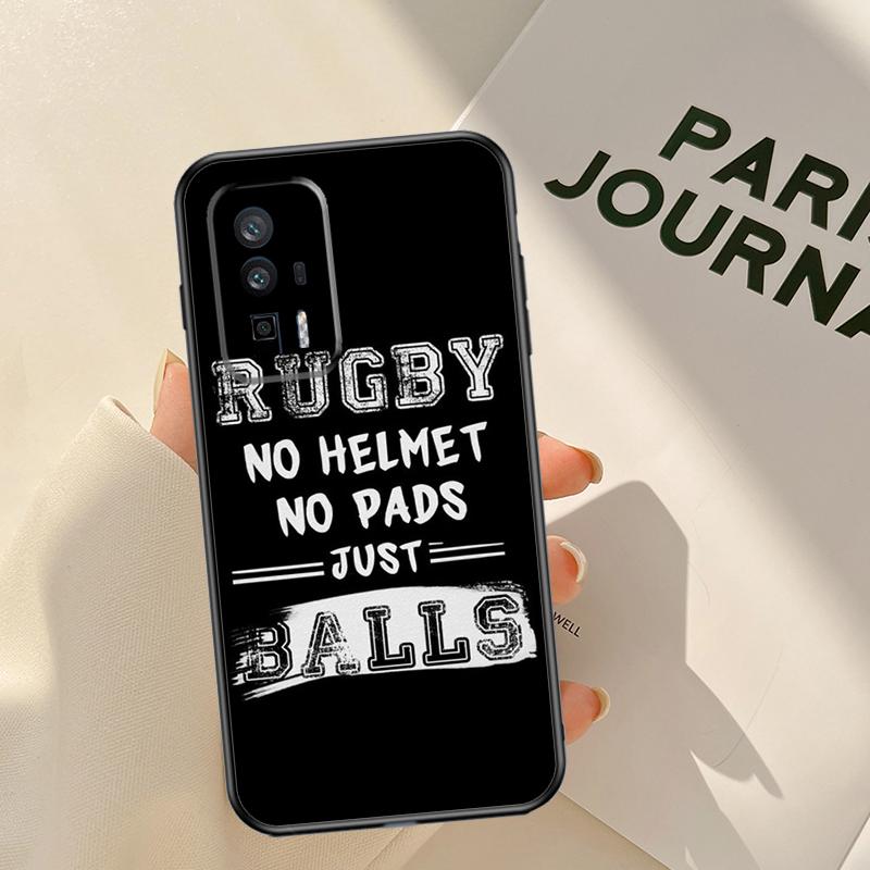 Rugby Football Sport Case For Xiaomi 15 14 Ultra 13T 14T 15T Pro 17 Pro Max POCO X7 Pro X3 X5 X6 F5 F6 F7 F8 Coque