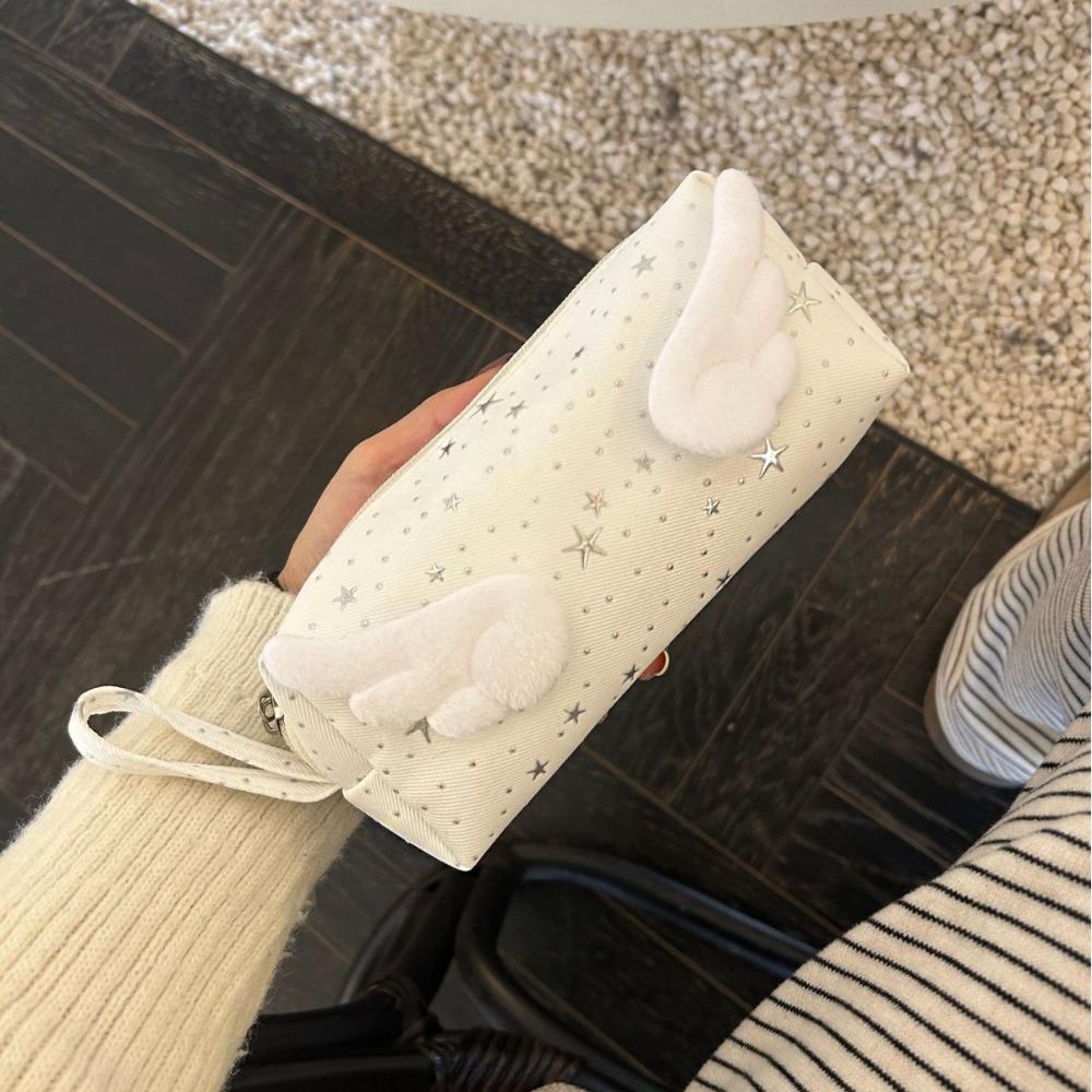 

Y2k Korean Style Pen Bag Print Cloth Stationery Bag Pencil Pouch Kids Children бежевий