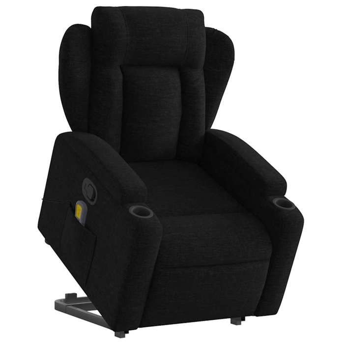 VidaXL Reclining Massage Armchair Black Fabric 3204496