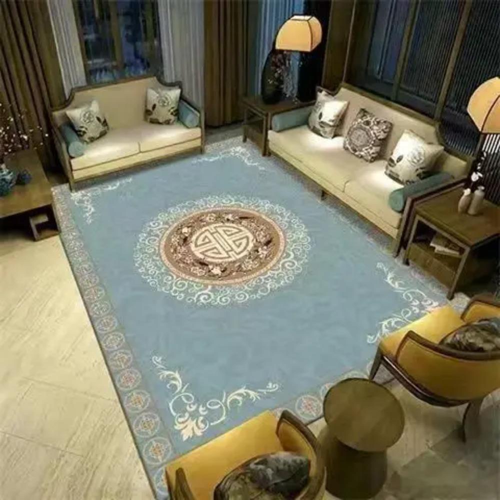 New Chinese Style Rugs Living Room Non-slip Sofa and Coffee Table Mat Easy Clean Decoration Home Carpet for Rooms Customizable