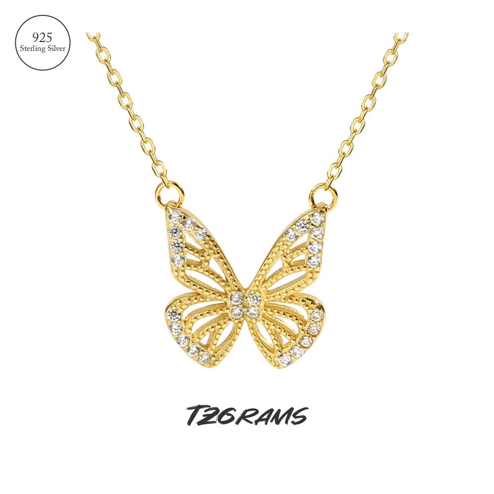 

Ожерелье с подвеской в ​​виде бабочки из стерлингового серебра 925 пробы с цирконом, элегантная модная женская цепочка на ключицу, изящные ювелирные изделия, подарок