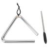 Triangle Percussion Instrument 4 Inch Stainless Steel Hand Percussion Triangle for Music Education Dinner Ringtone