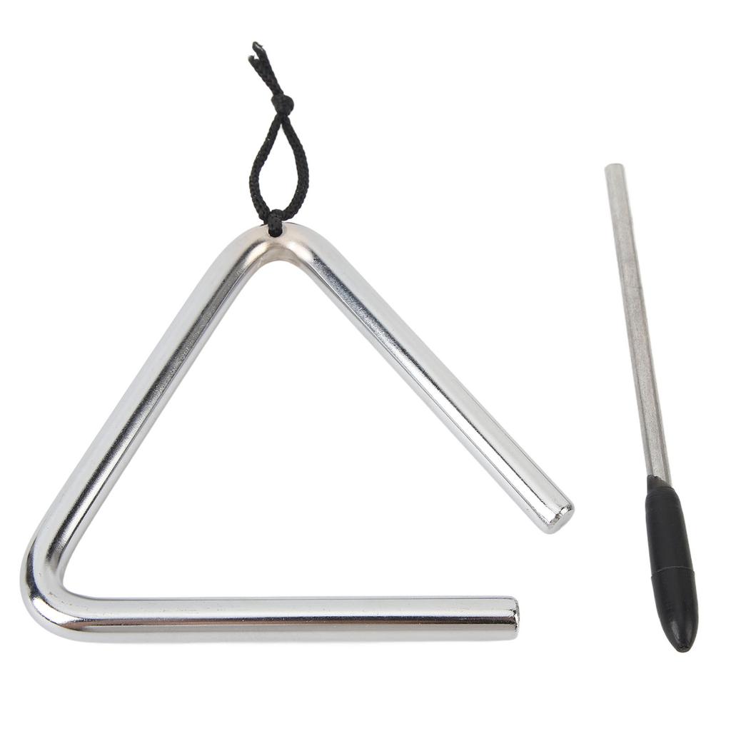 Triangle Percussion Instrument 4 Inch Stainless Steel Hand Percussion Triangle for Music Education Dinner Ringtone