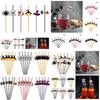 Spooky Halloween Witch And Skull Straws 24pcs Pack