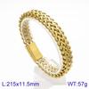 Hand Jewelry, Simple Personalized Woven Double-Row Front And Back Keel Flat Buckle Titanium Steel Men'S Bracelet