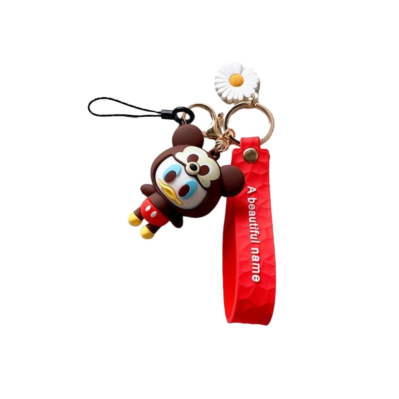 Kreativer Cartoon Eichhörnchen Stich Schlüsselanhänger Niedlicher PVC Taschenanhänger für Paare