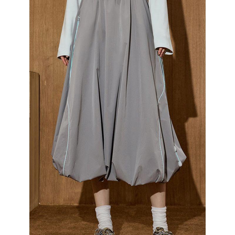 Coolhut2025 Autum Women's Fashionable American Sports Retro Loose and Versatile Skirt