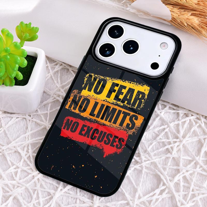 Motivational Gym Inspirational Quotes Shockproof Phone Case for iPhone 17 Air 16e 15 11 12 14 13 Pro Max Cover Coque