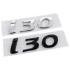 3d Abs Chrome Black Logo I30 Emblem Letters Nameplate Sticker Car Trunk Badge