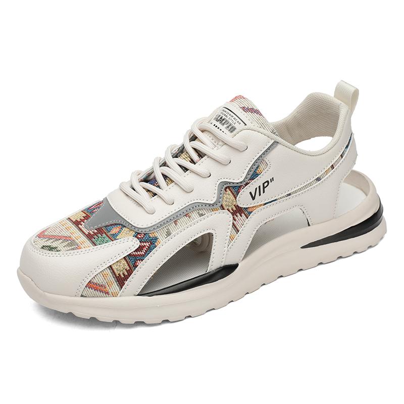 

Новая Мода Принтованные Летние туфли для Мужчин Дышащие Нескользящие Мужские Спортивные Сандалии Комфорт Массаж Плоские Сандалии Мужские сандали homme 39