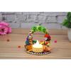 Recycled Material Rajasthani Raja Rani Puppet/Dolls Decorative Tealight Candle Holder (Pack of 2)