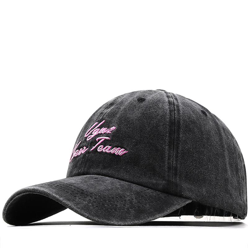 

Промытая бейсболка для девочек, новая весенняя однотонная шляпа от солнца с вышивкой, женская хлопковая кепка унисекс для подростков, модная винтажная шляпа в стиле хип-хоп 55-62cm Adjustable