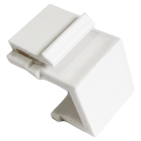50-Piece White Plastic RJ45 Blanking Panel Module for Empty Port Protection