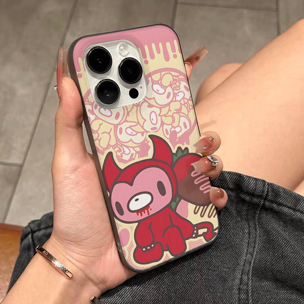 Popular Kawaii G-gloomyS Bears Corrugated Stripe Phone Case For IPhone 17 16 15 14 13 12 11 Pro Max Plus Pro Shockproof Cover