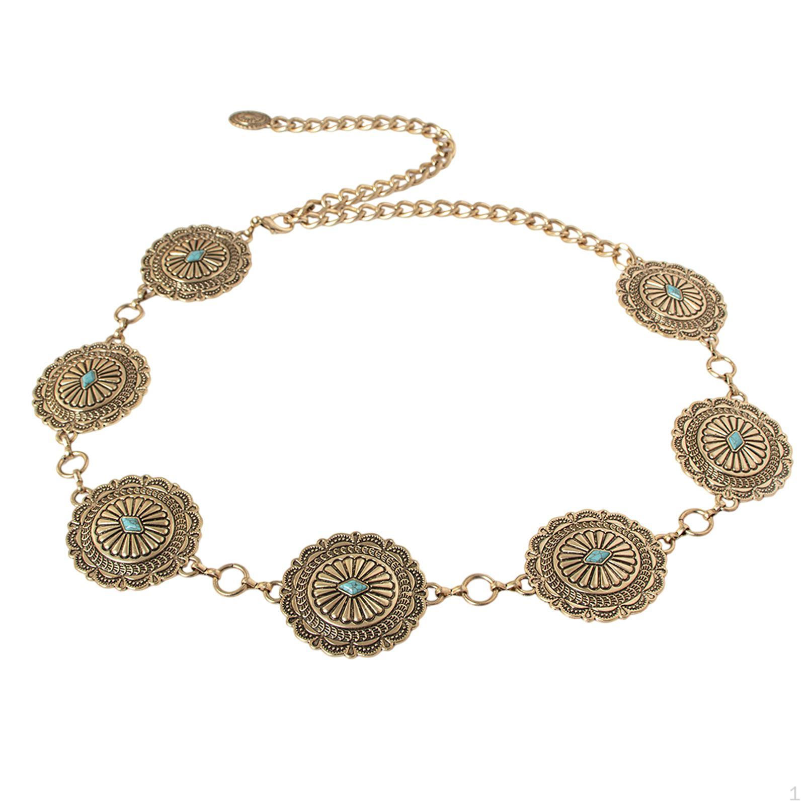 

Women Waist Chain Adjustable Body for Summer Skirt Dress золотий