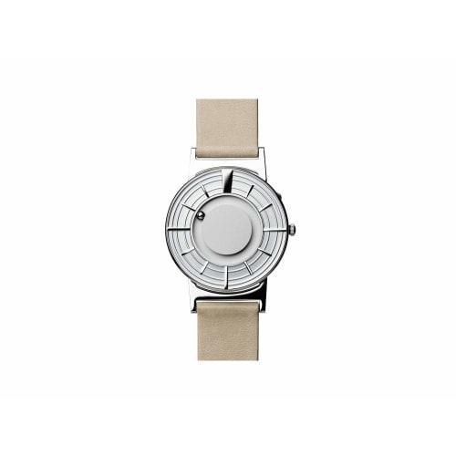 

Eone Unisex Bradley Edge BR-Edge-SV Silver Stainless Steel Case with Tan Leather Band and Silver Dial Watch