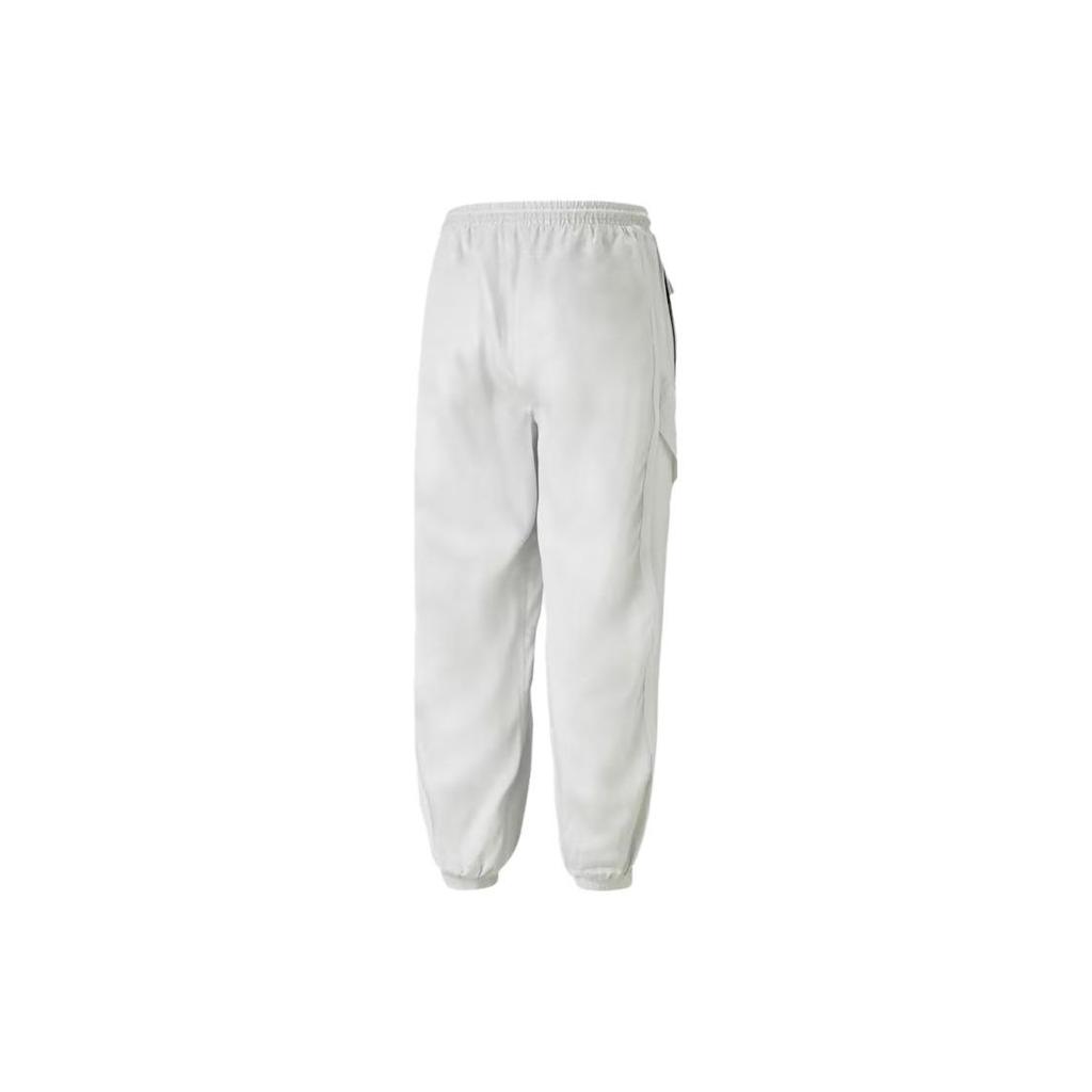 Puma Loose Letter Print Pocket Jogger Pants Women Bottoms White 538808-76